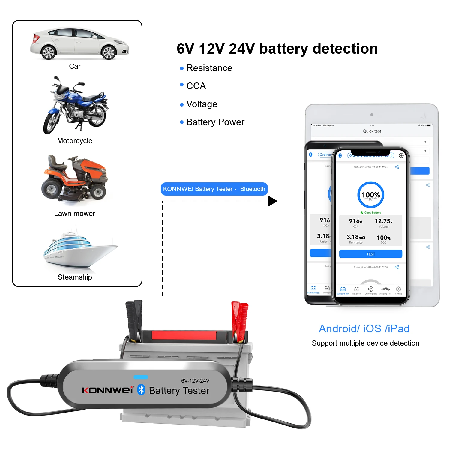 2026 KONNWEI BK200 Testeur de  - Battery Load Tester avis et prix