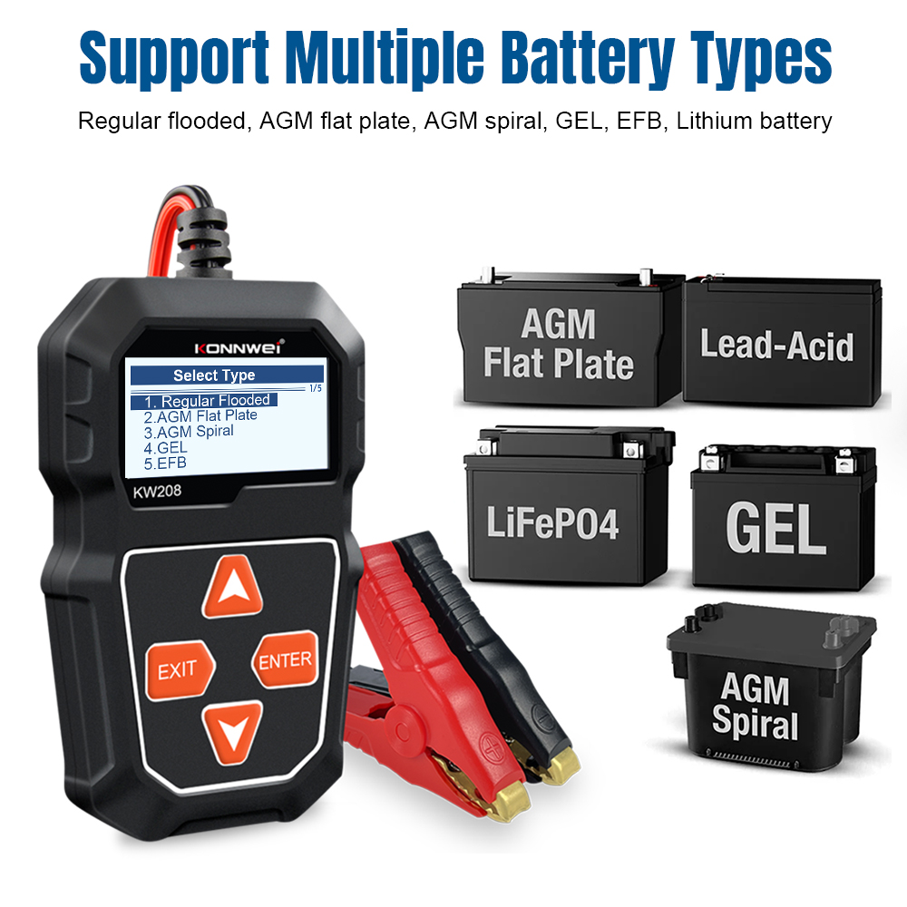 KONNWEI KW208 Testeur de batte - Battery Load Tester avis et prix